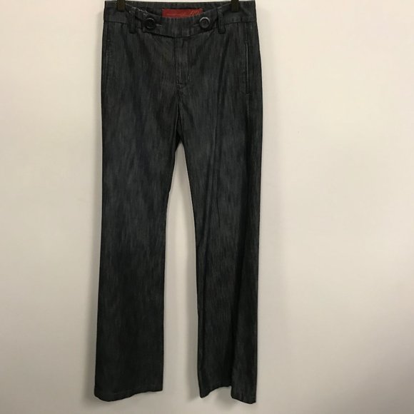 NWOT Level 99 27x36 Dark Blue Wide Flare Leg Jeans - Picture 1 of 3